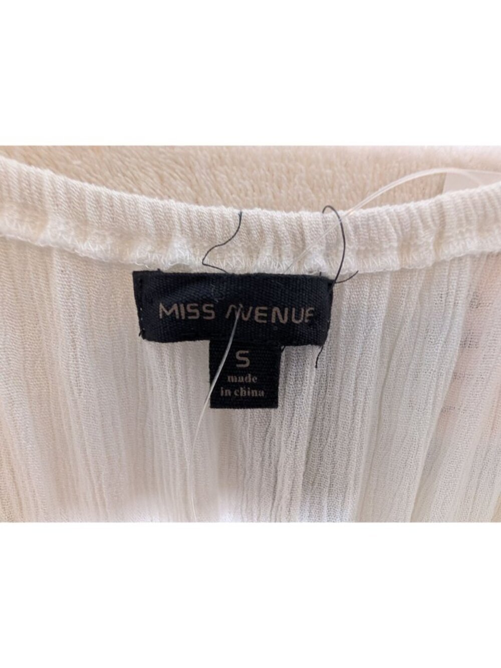 NEW Miss Avenue Cream Tiered Maxi Dress On Or Off Shoulder Size Small Boho - Picture 8 of 16